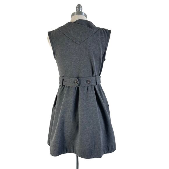 Marc by Marc Jacobs Cowl Neck Ponte Knit Belted Midi Dress Night Gray Melange - Picture 5 of 11